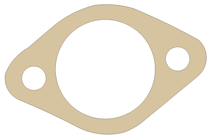 Sea-Doo 580 Carb to Manifold gasket outline