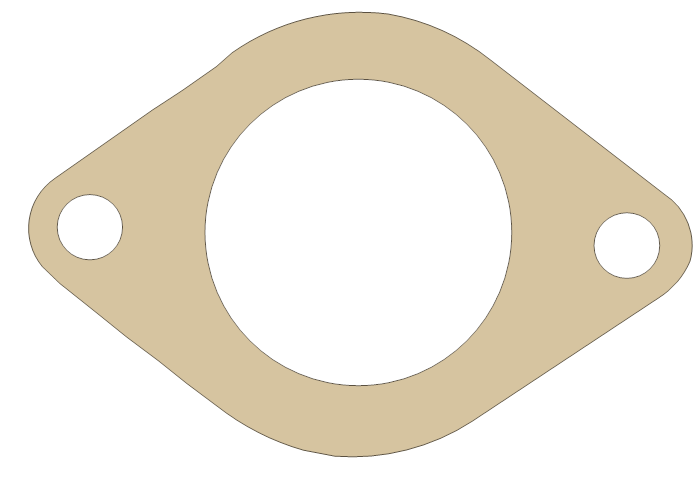 Sea-Doo 800 Carb Gasket gasket outline