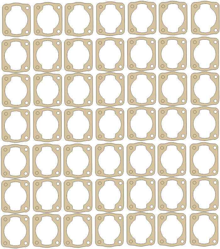 Go Ped G2D SETS 4 gasket outline