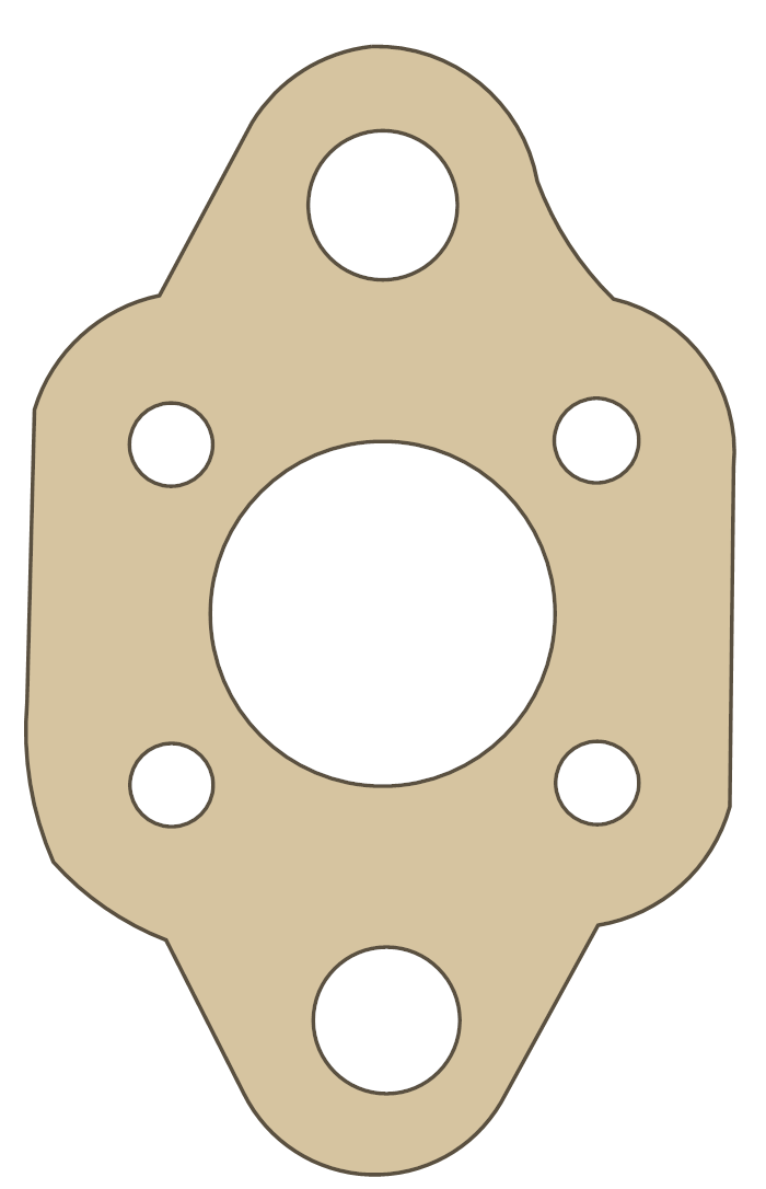 Go Ped GSR40 Carburetor gasket outline