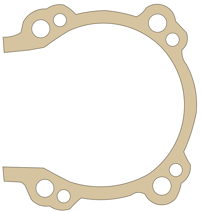 Go Ped Crankcase gasket outline, OEM 4018, A material