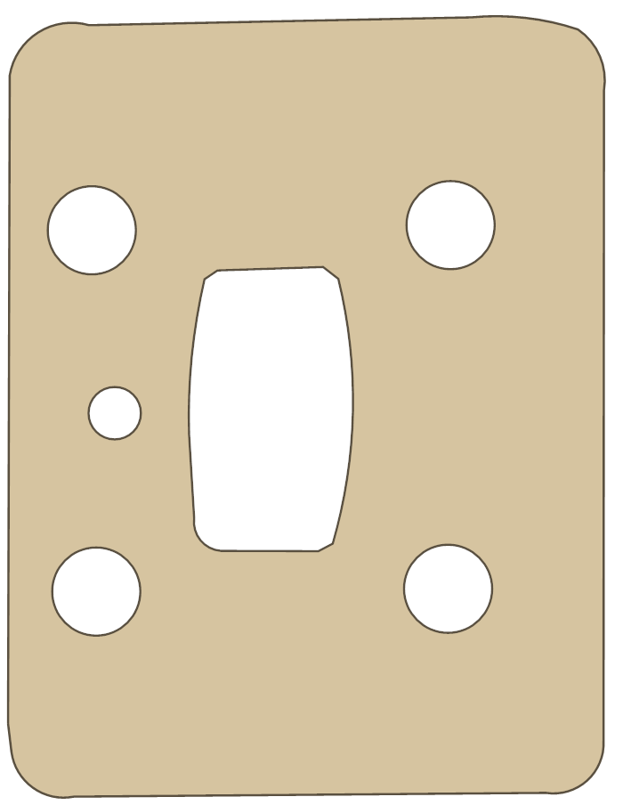 Go Ped Intake gasket outline, OEM 4005, A material