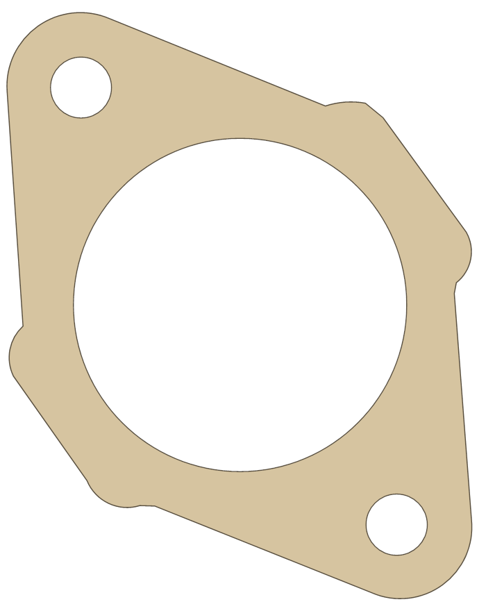 Yamaha WR650 Manifold gasket outline