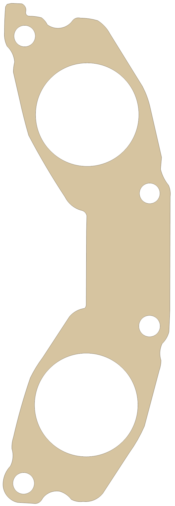 Yamaha SJ700A Manifold gasket outline