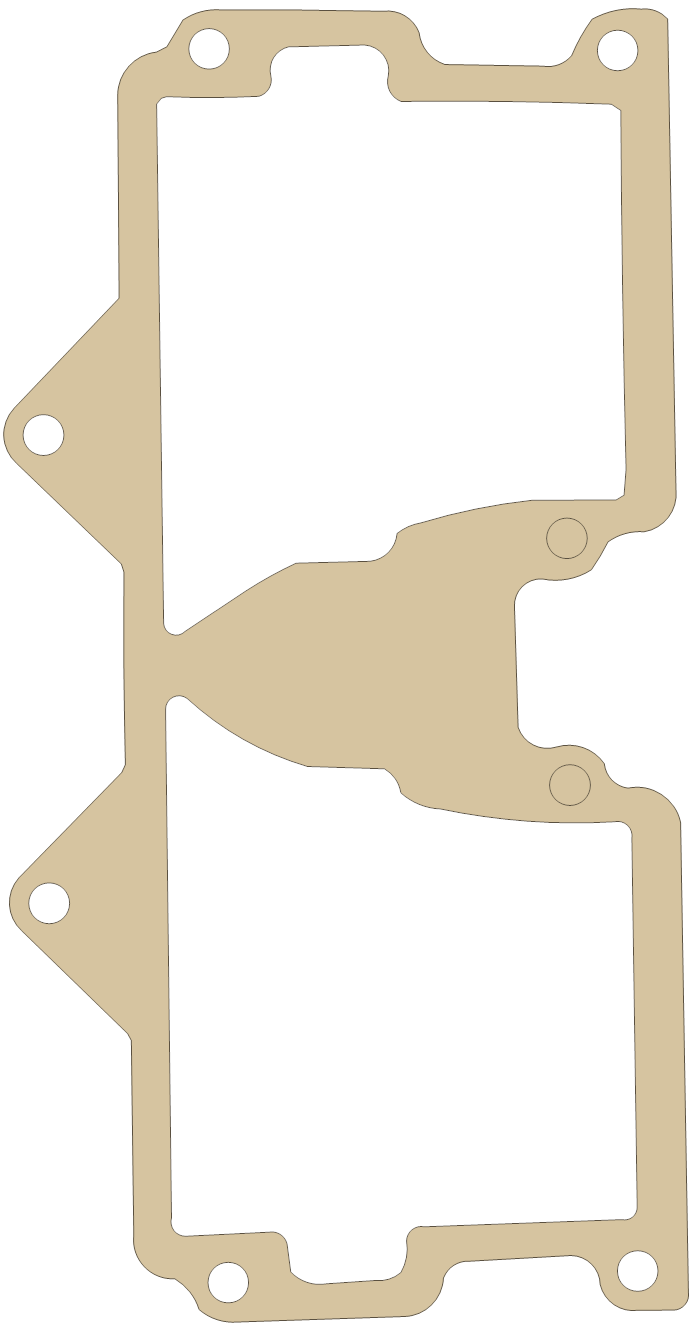 Yamaha WRB650 Gasket gasket outline