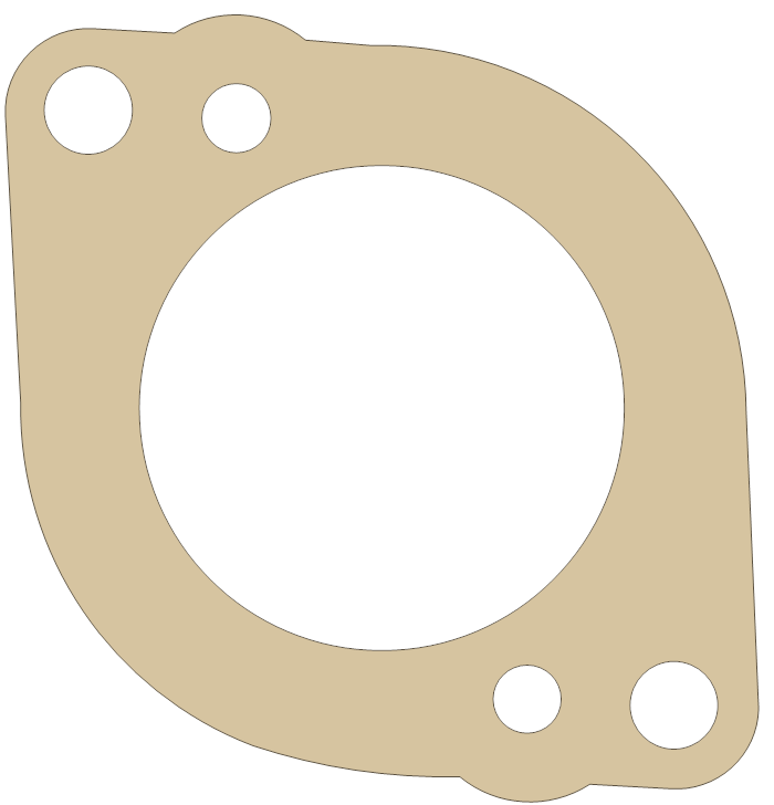 Yamaha 66E-14398-00 gasket outline, OEM 66E-14398-00, A material