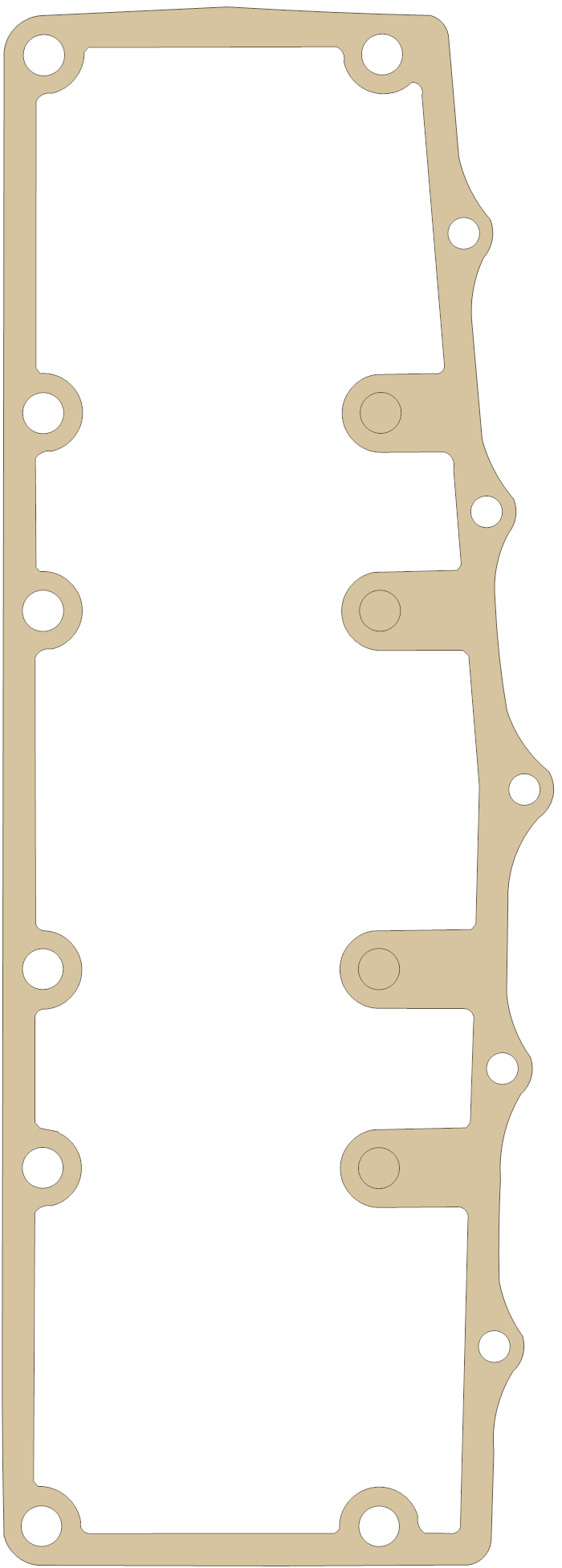 Yamaha Muffler Dampner 1 gasket outline, OEM 63M-14739-00, A material