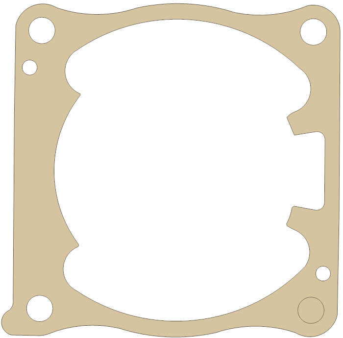 Yamaha Cylinder gasket outline, OEM 66E-11351-01, A material