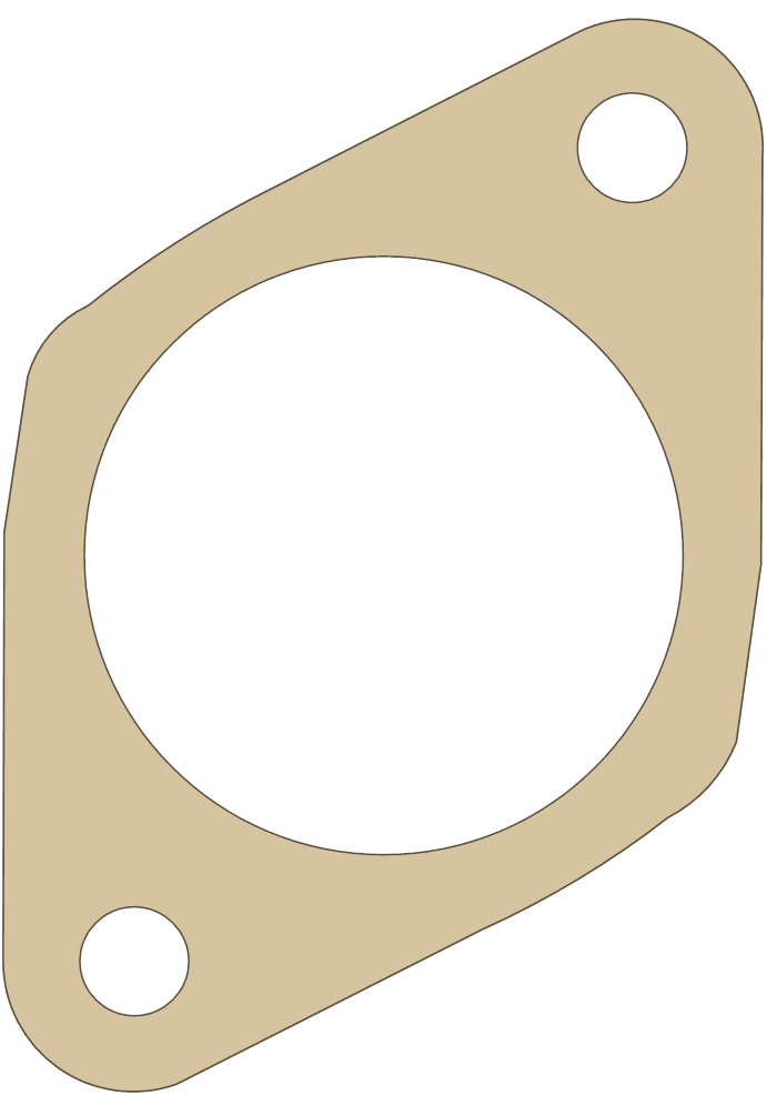 Yamaha 64X-14398-00 gasket outline, OEM 64X-14398-00, A material