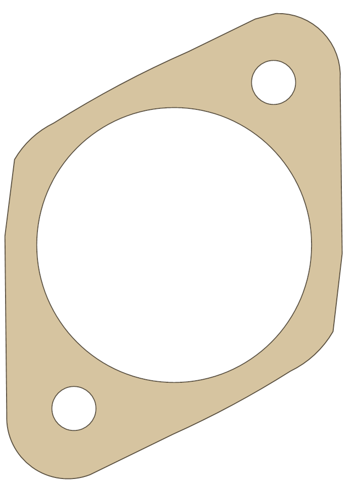 Yamaha 63M-14398-00 gasket outline, OEM 63M-14398-00, A material