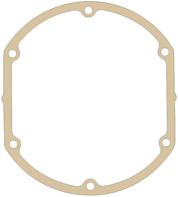 Yamaha Exhaust Outer gasket outline, OEM 62T-41124-00, A material