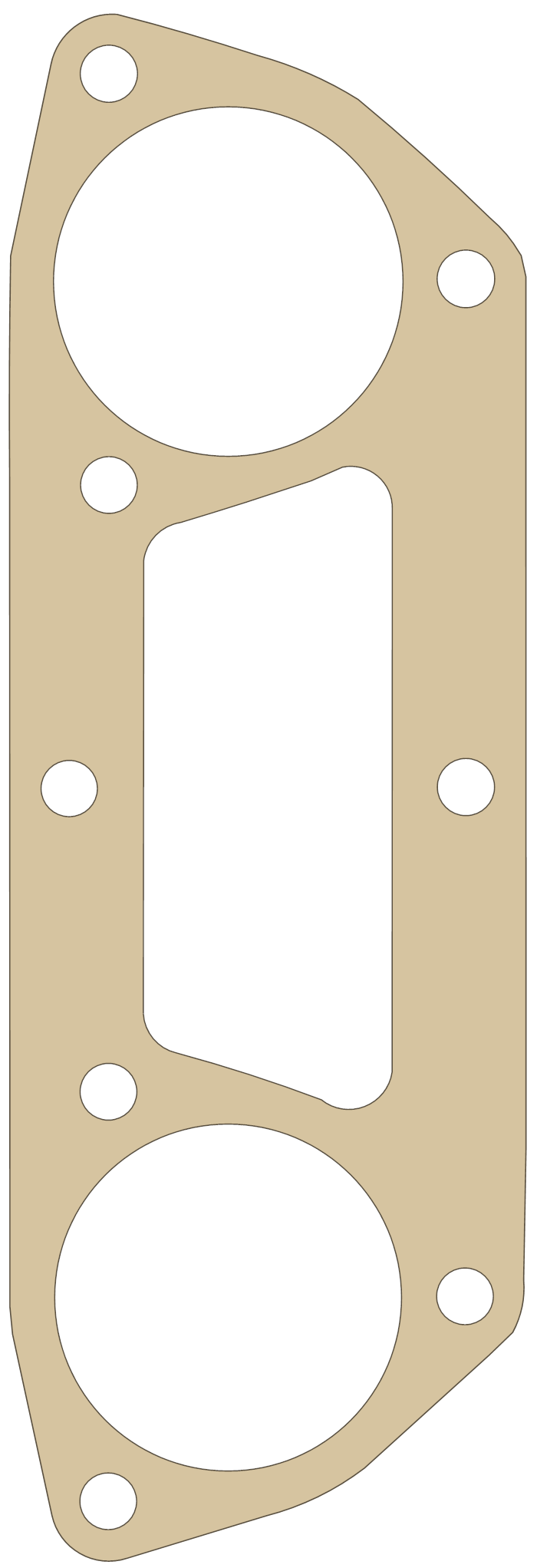 Yamaha XL700A Air Cooler Cover gasket outline