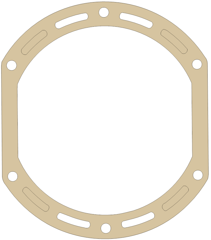 Yamaha Exhaust Inner gasket outline, OEM 62T-41122-00, A material