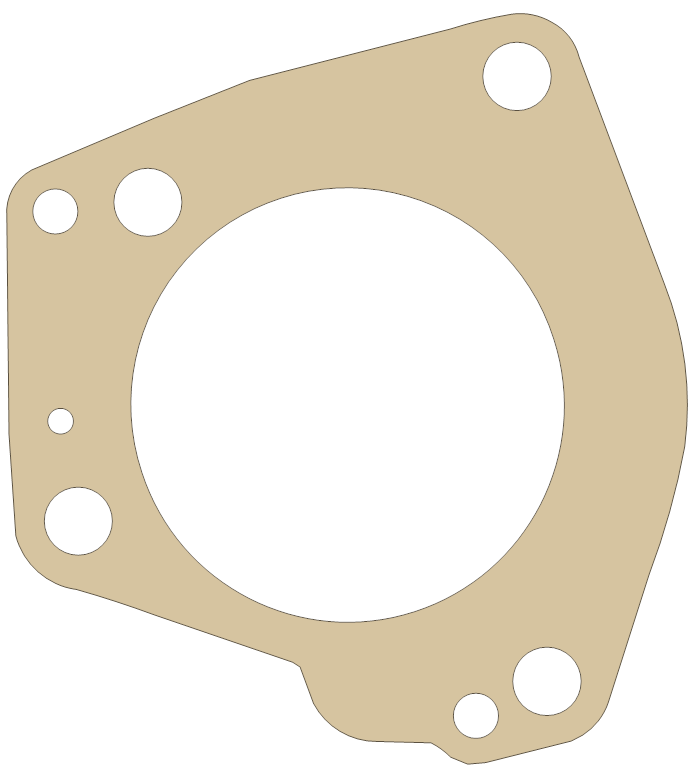 Yamaha Muffler Dampner gasket outline, OEM 62T-14749-00, B material