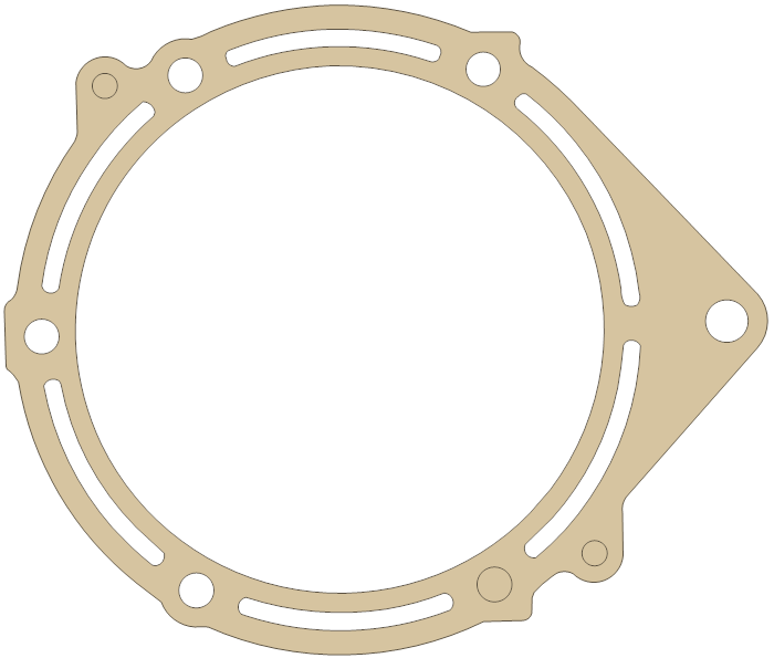 Yamaha Exhaust Outer gasket outline, OEM 66E-41124-10, A material
