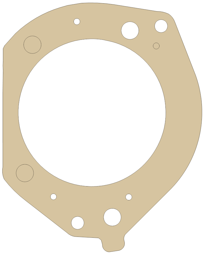 Yamaha GP800A Muffler Dampner gasket outline