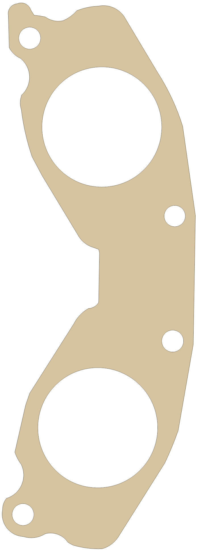 Yamaha GP760Y Manifold gasket outline