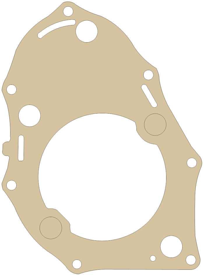 Yamaha SJ700B Exhaust Outer gasket outline
