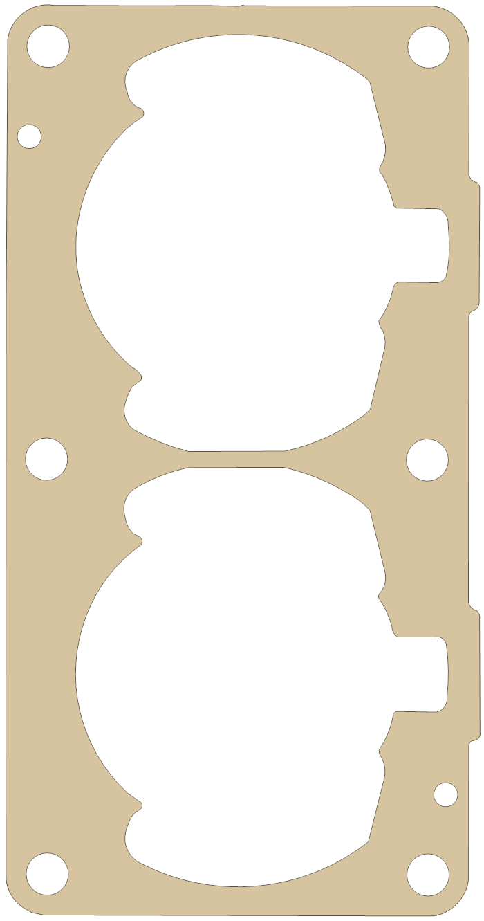Yamaha JS700A Cylinder gasket outline