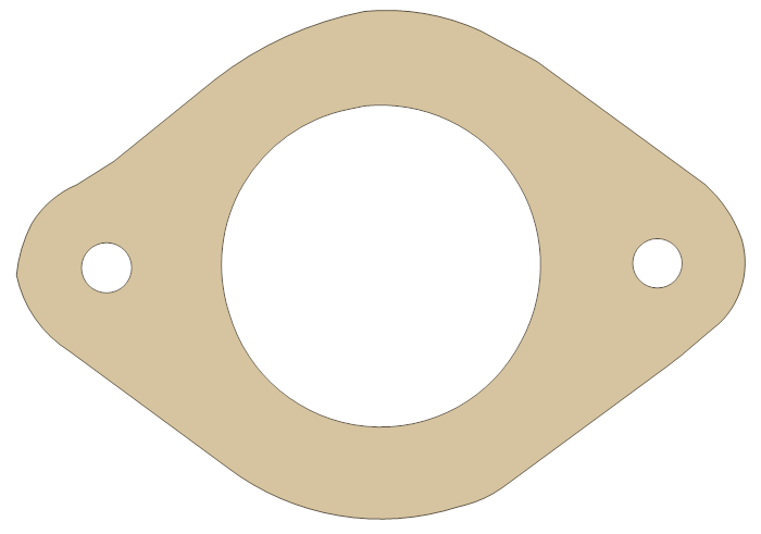 Polaris Carb Base gasket outline, OEM Carb Base, A material