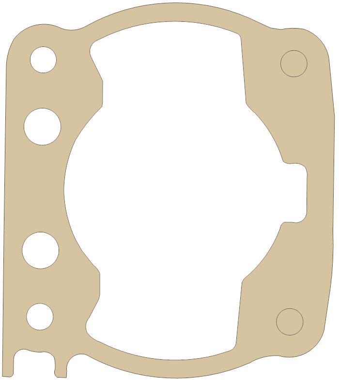 TM 250cc 4 gasket outline
