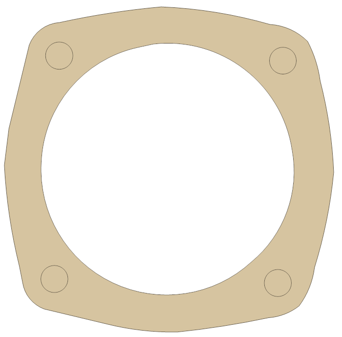Husky 1225-358-01 gasket outline, OEM 1225-358-01, A material