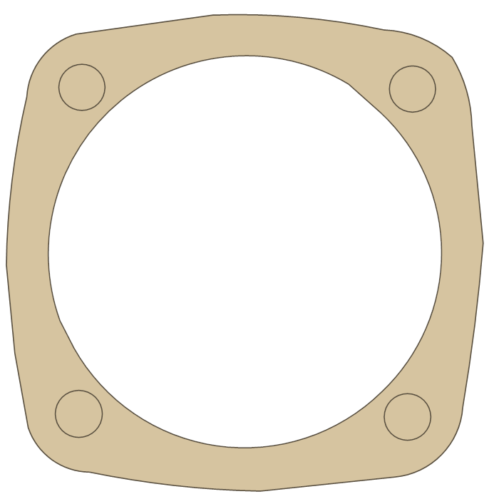 Husky 1225-360-01 gasket outline, OEM 1225-360-01, A material