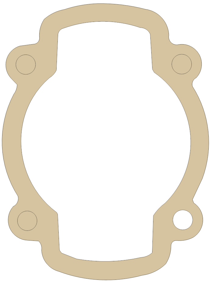 Husky 1611-882-01 gasket outline, OEM 1611-882-01, B material