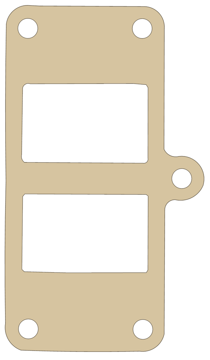 Husky 1610-361-01 gasket outline, OEM 1610-361-01, B material