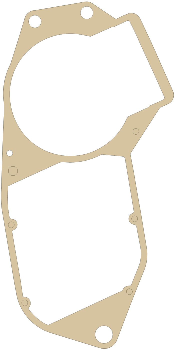 Husky 1611-667-02 gasket outline, OEM 1611-667-02, A material