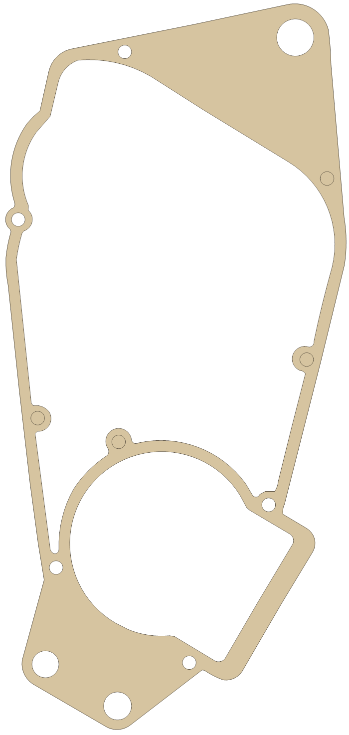 Husky 1611-562-01 gasket outline, OEM 1611-562-01, A material