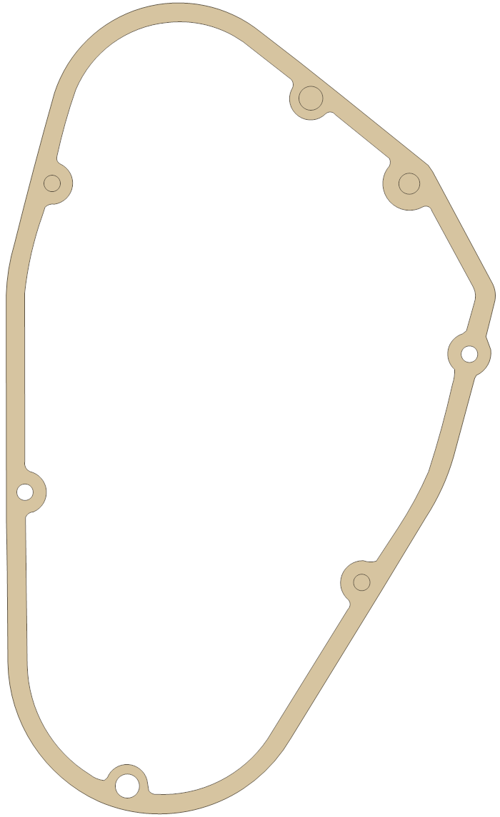 Husky 1611-165-02 gasket outline, OEM 1611-165-02, A material