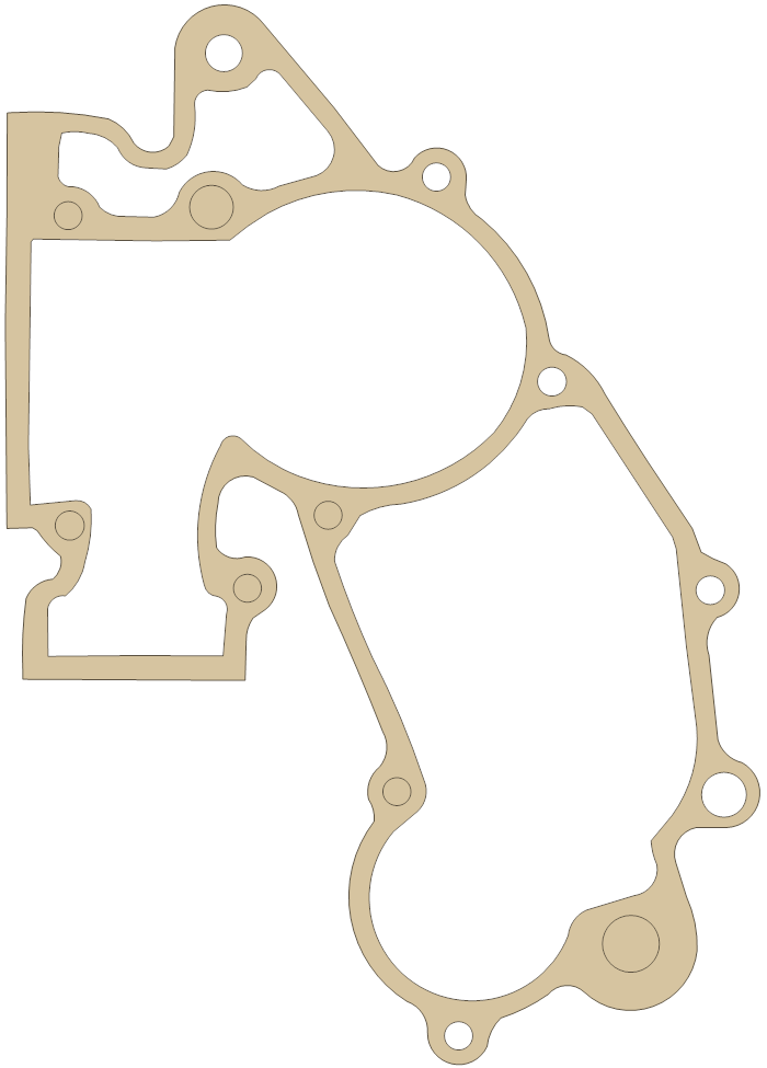 Polini X1 Center Case gasket outline