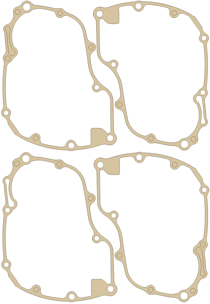 Honda CRF450R Left Cover Set-4 gasket outline