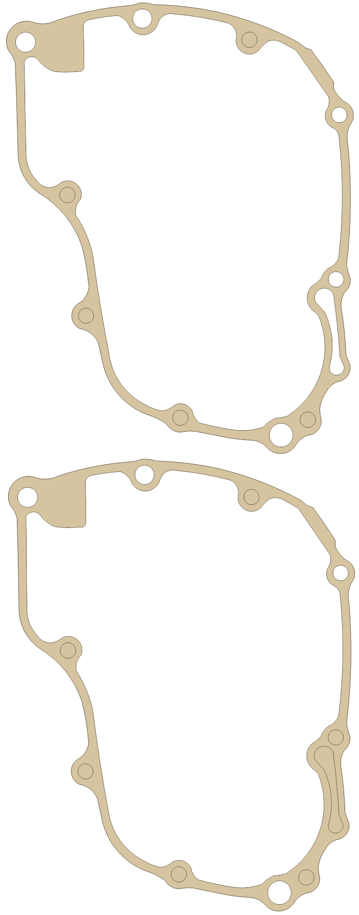Honda CRF450R L. Cover-2 gasket outline