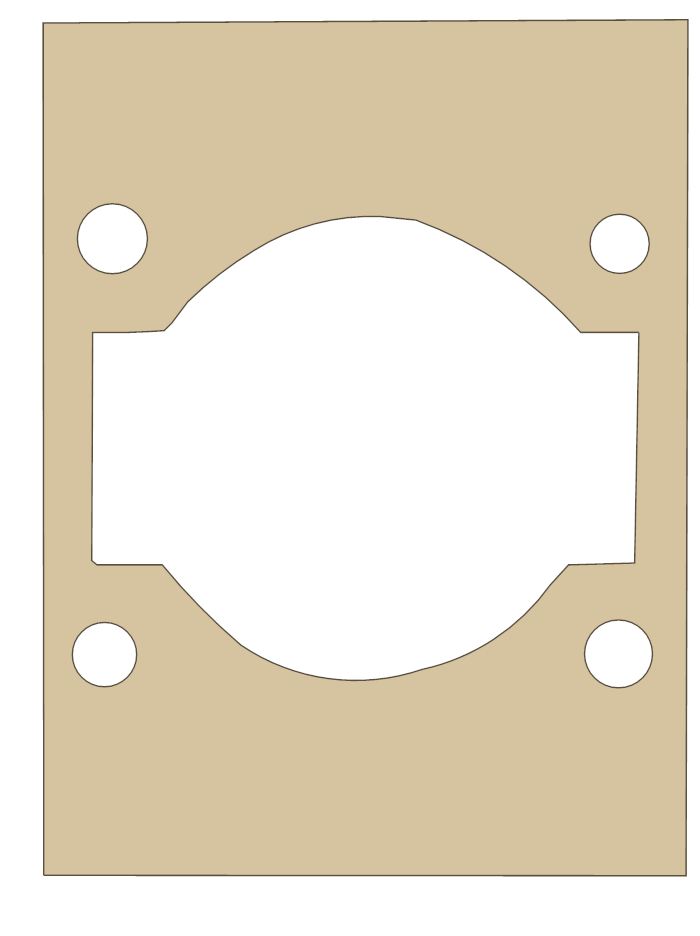 e-Ton Rascal 40 Base Gasket gasket outline