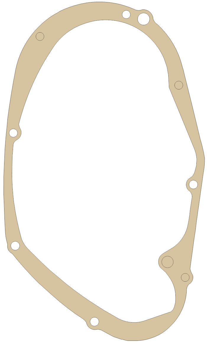 Linhai Clutch Cover gasket outline, OEM 230.104, A material