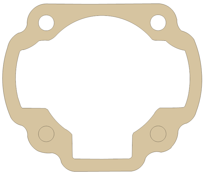 Linhai Base gasket outline, OEM 200.001, A material