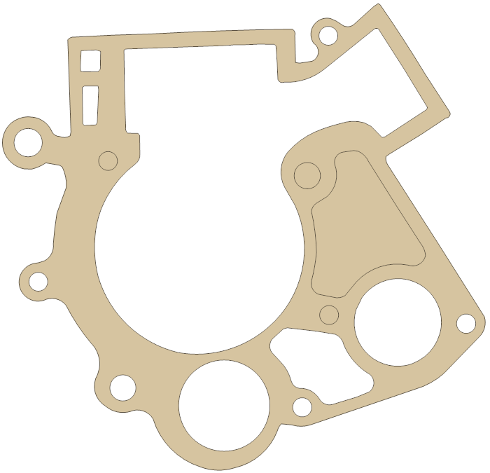 Morini S-6 Center Case gasket outline