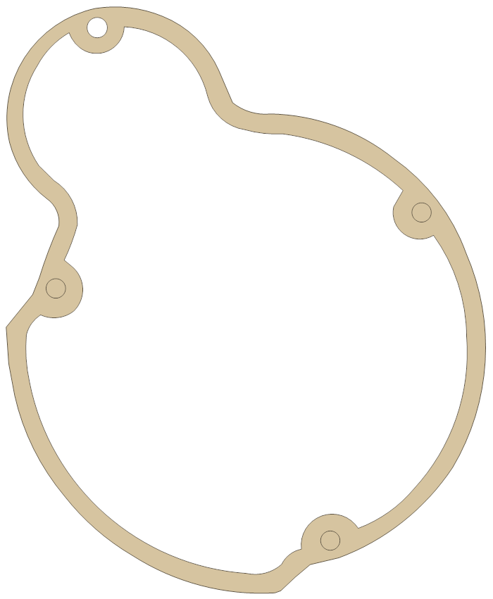 King Cobra Ignition Cover gasket outline, OEM Ignition Cover, A material