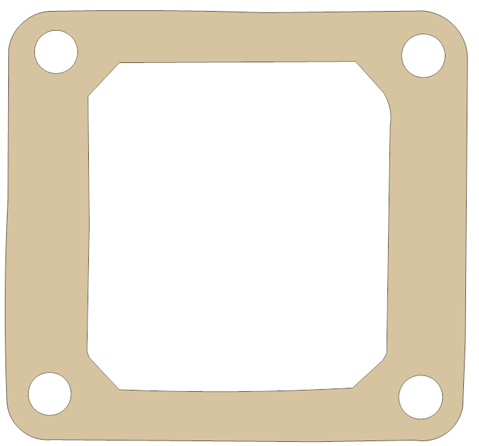 King Cobra 50cc Manifold 1 gasket outline