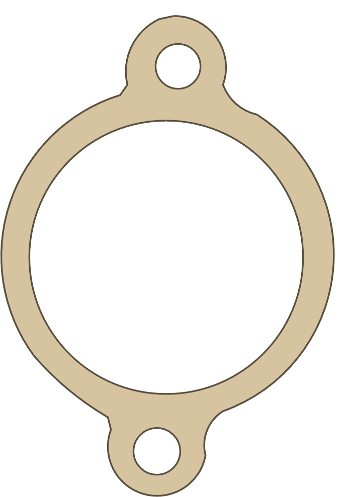 King Cobra Water Outlet gasket outline, OEM Water Outlet, D material