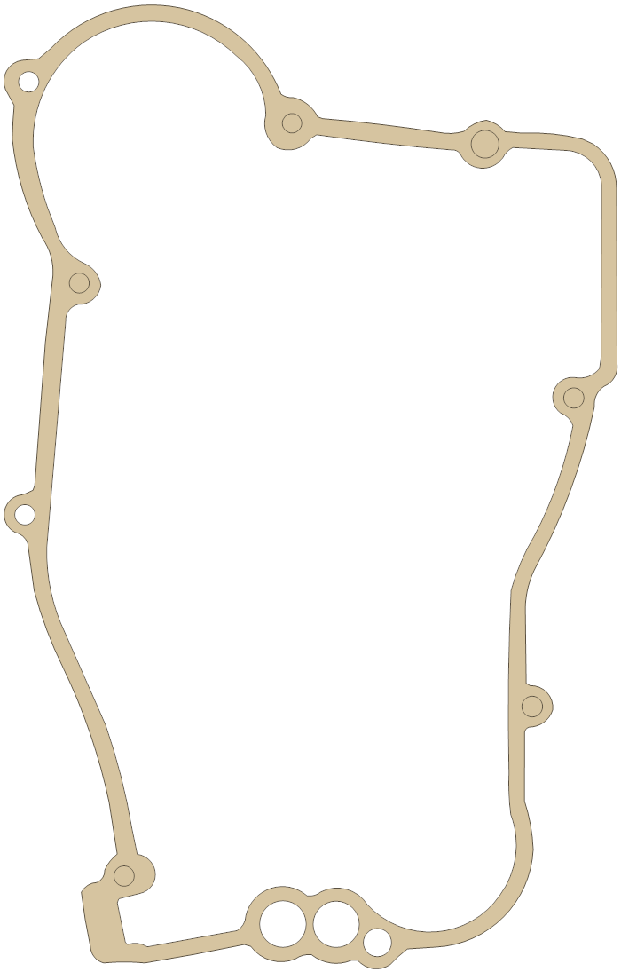 Gas Gas 250cc Side Cover B gasket outline