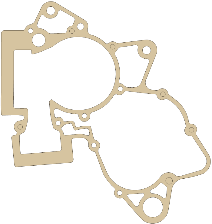 Gas Gas Center Case gasket outline, OEM ME120144001, A material