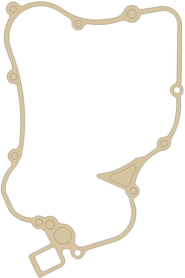 Gas Gas Side Cover gasket outline, OEM ME20144002, A material