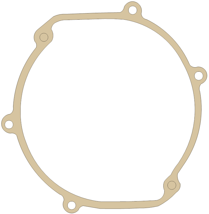 Gas Gas Clutch Cover gasket outline, OEM ME120144003, A material