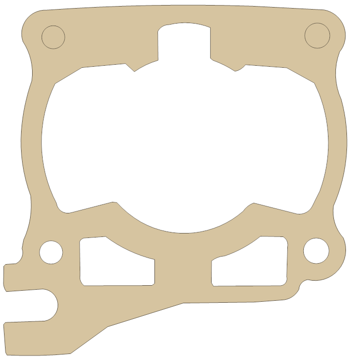 Gas Gas Base gasket outline, OEM ME120144000, A material