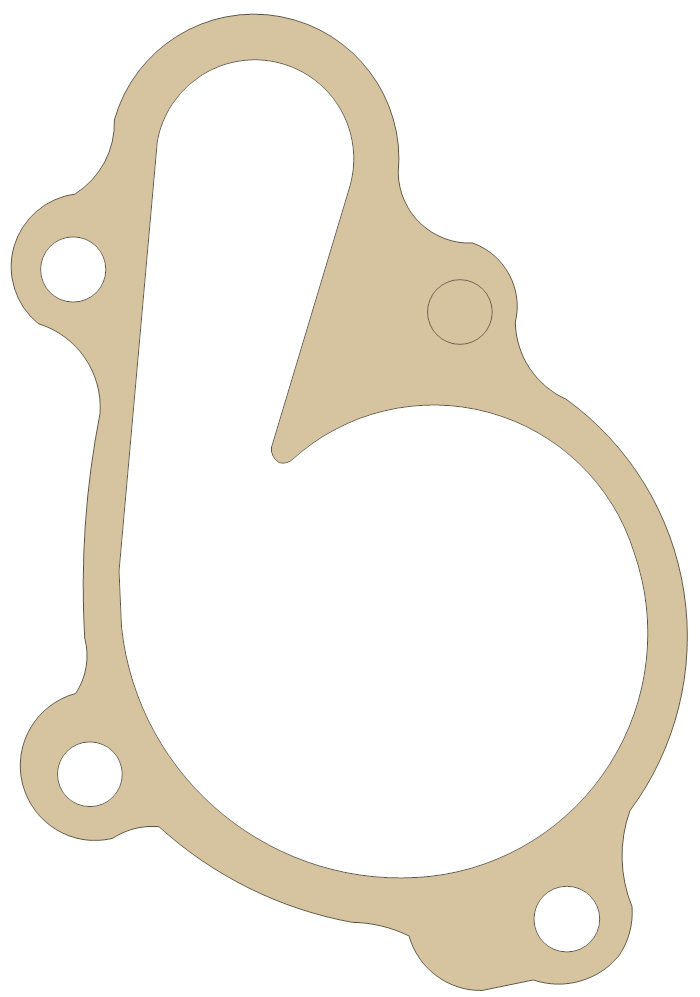 Gas Gas Water Pump gasket outline, OEM ME120144008, A material
