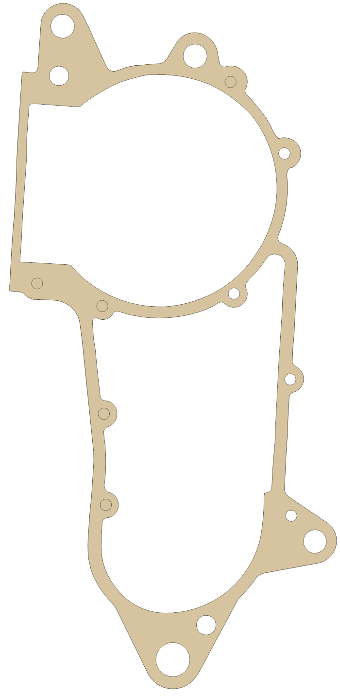 Maico 490 Centercase gasket outline