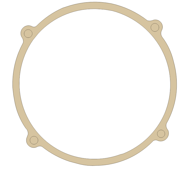Maico 490 Cover gasket outline